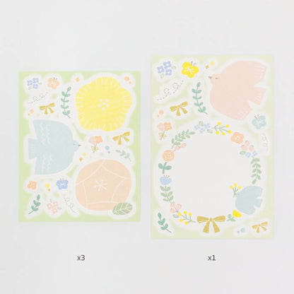 Furukawa Shiko Message Sticker - Flower - Wa - Life Spring 2026 Limited - Sticker Sheets
