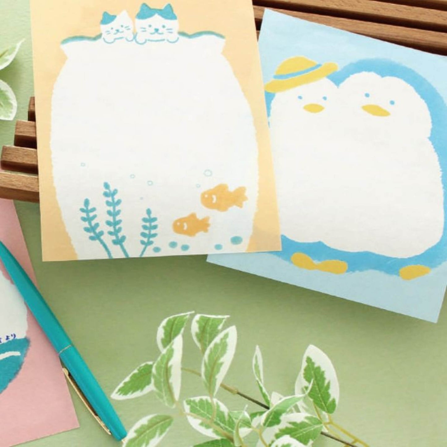 Furukawa Shiko Nagomi Washi Letter Set - Cat and Goldfish - Wa - Life 2025 Summer Limited - Mini Letter Writing Sets