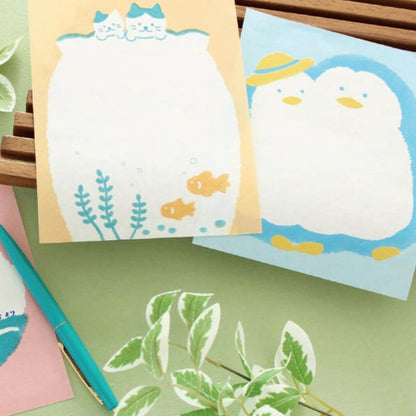 Furukawa Shiko Nagomi Washi Letter Set - Cat and Goldfish - Wa - Life 2025 Summer Limited - Mini Letter Writing Sets