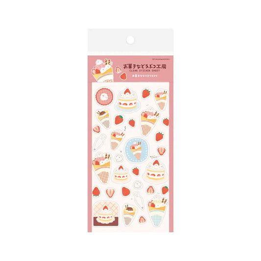 Furukawa Shiko Okashina Doubutsu Kobo Clear Sticker Sheet - Narikiri Bird - Sticker Sheets
