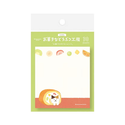 Furukawa Shiko Okashina Doubutsu Kobo Sticky Notes - Sukima Cat - Sticky Notes