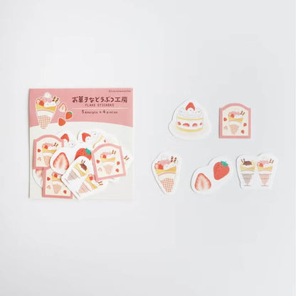 Furukawa Shiko Okashina Doubutsu Kobo Washi Flake Sticker - Narikiri Bird - Flake Stickers