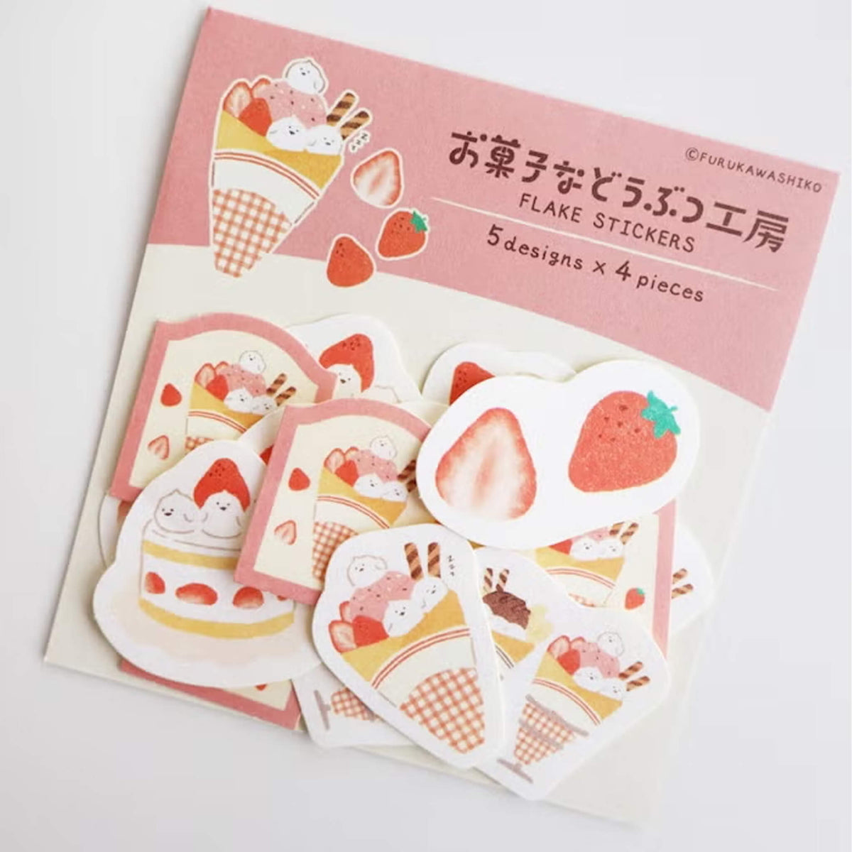 Furukawa Shiko Okashina Doubutsu Kobo Washi Flake Sticker - Narikiri Bird - Flake Stickers
