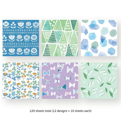 Furukawa Shiko Origami Box - Cool Color - Origami Paper
