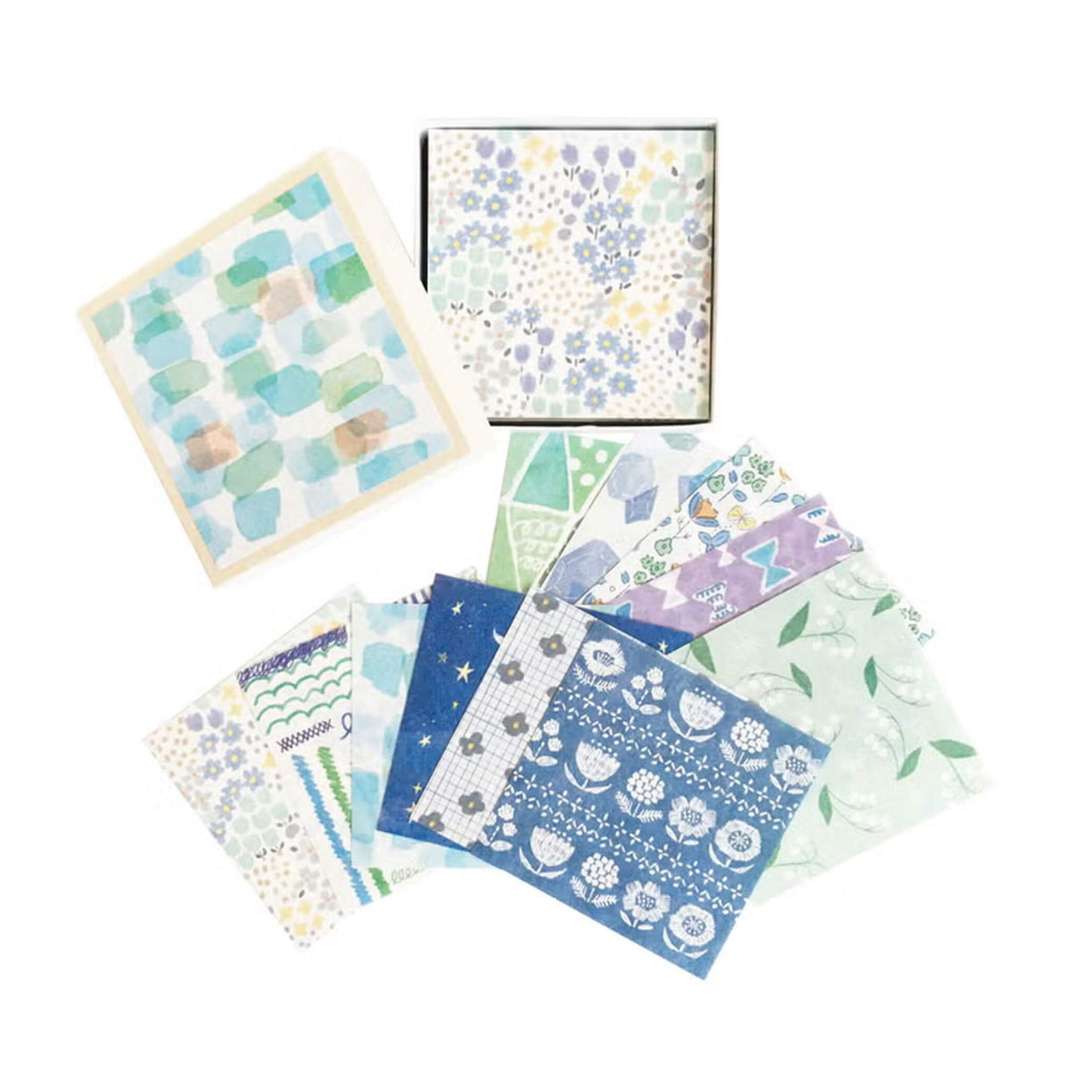 Furukawa Shiko Origami Box - Cool Color - Origami Paper