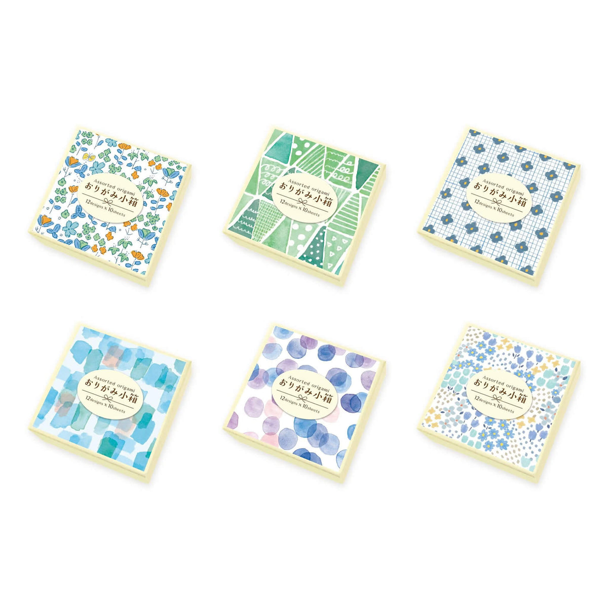 Furukawa Shiko Origami Box - Cool Color - Origami Paper