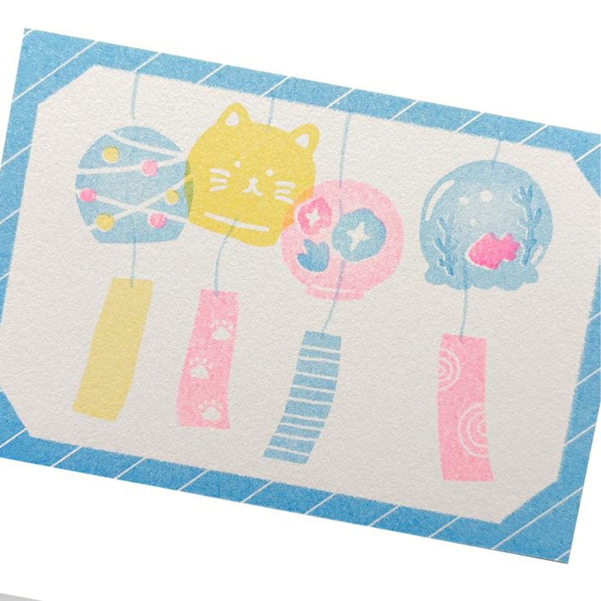 Furukawa Shiko × Retro INSATSU Postcard - Cat and Wind Chime - Wa - Life 2025 Summer Limited - Postcards
