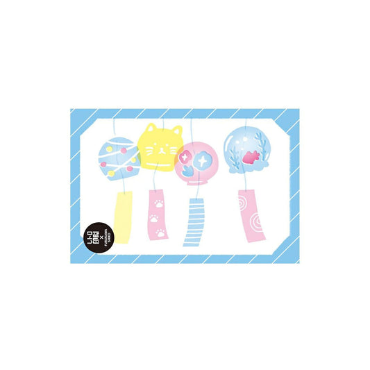 Furukawa Shiko × Retro INSATSU Postcard - Cat and Wind Chime - Wa - Life 2025 Summer Limited - Postcards