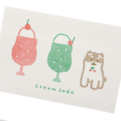 Furukawa Shiko × Retro INSATSU Postcard - Shiba Dog and Cream Soda - Wa - Life 2025 Summer Limited - Postcards