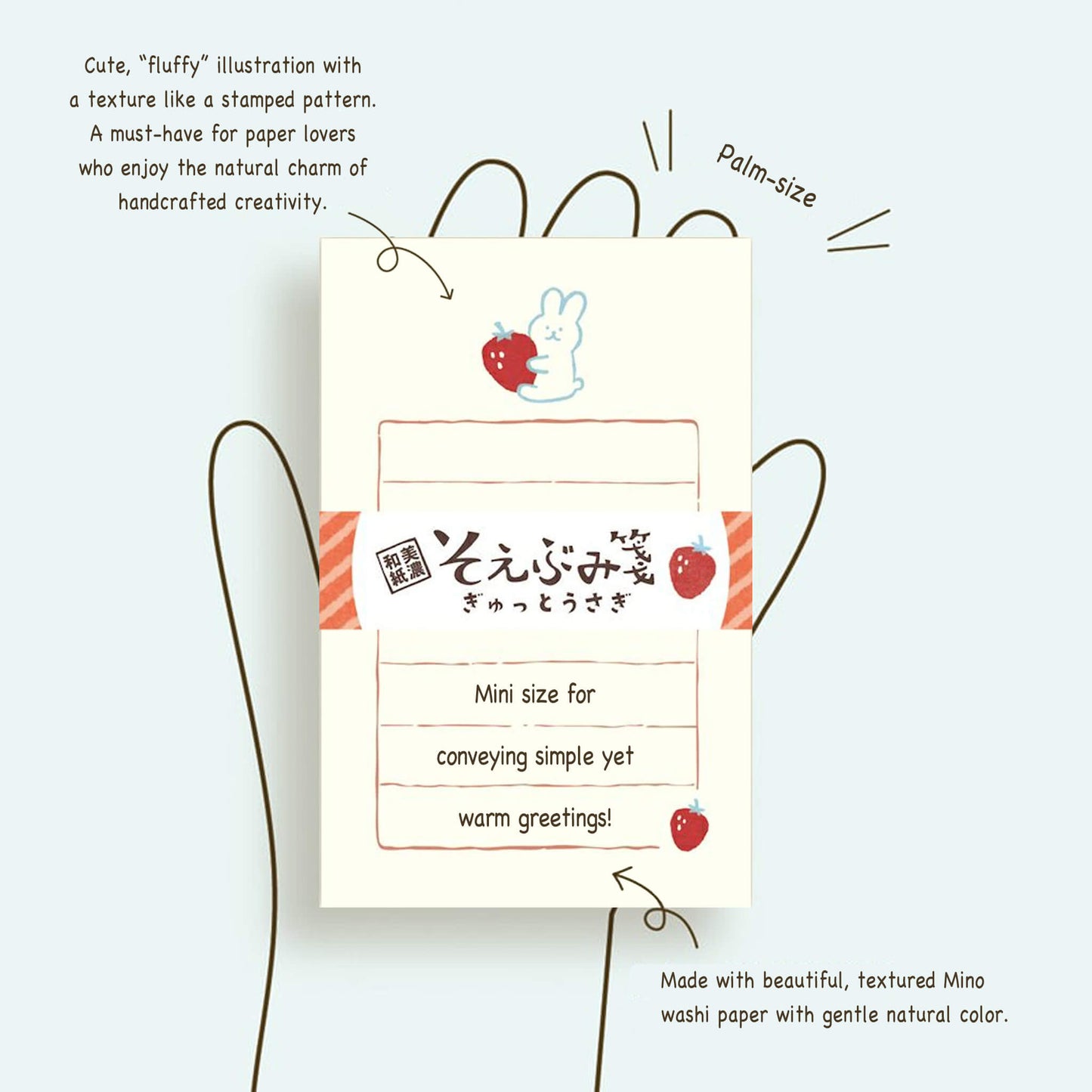 Furukawa Shiko Soebumisen Mini Letter Set - Hugging Bunny - Wa - Life Spring 2026 Limited - Mini Letter Writing Sets