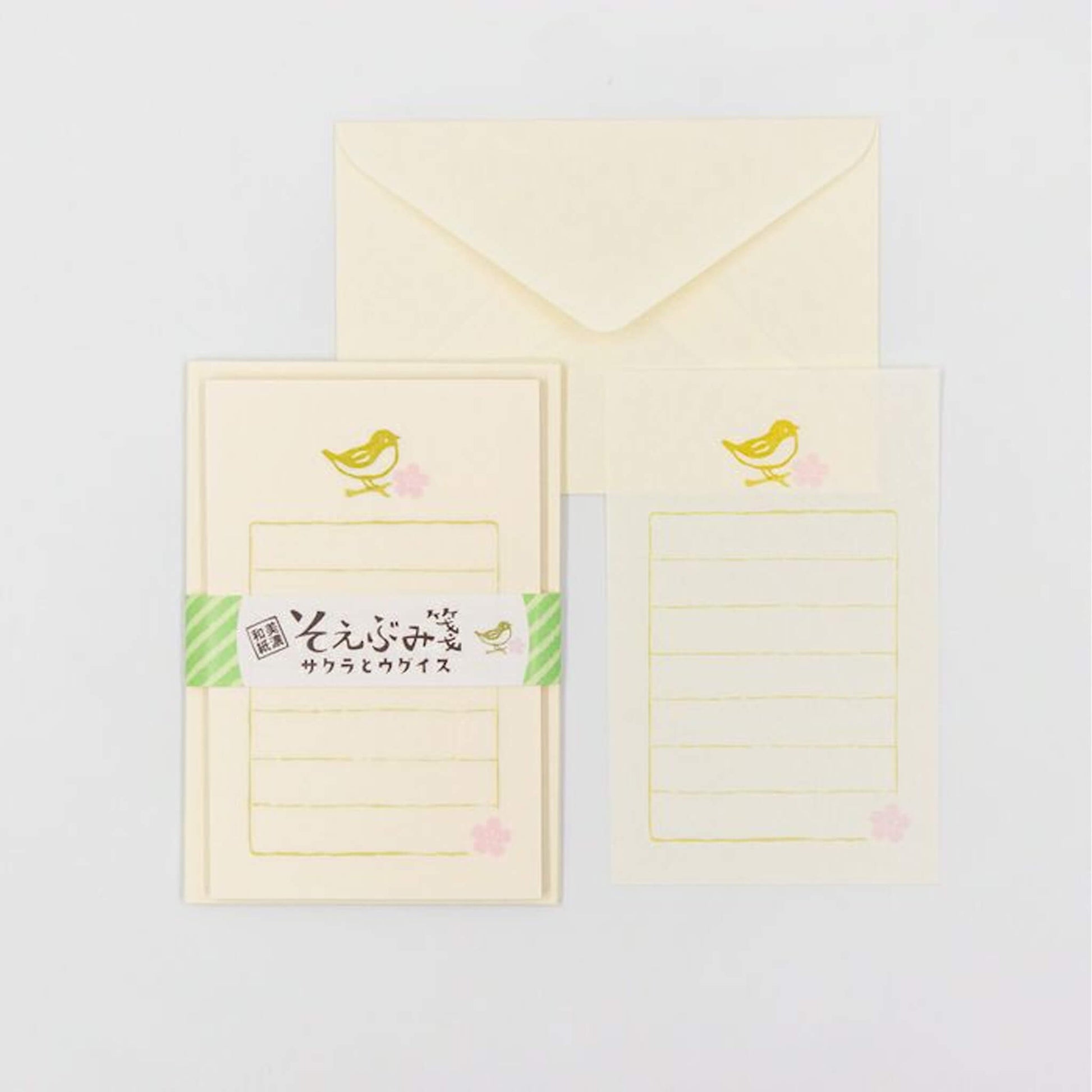 Furukawa Shiko Soebumisen Mini Letter Set - Sakura & Uguisu - Wa - Life Spring 2026 Limited - Mini Letter Writing Sets