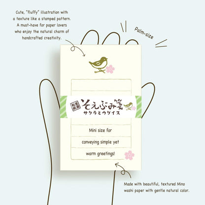 Furukawa Shiko Soebumisen Mini Letter Set - Sakura & Uguisu - Wa - Life Spring 2026 Limited - Mini Letter Writing Sets