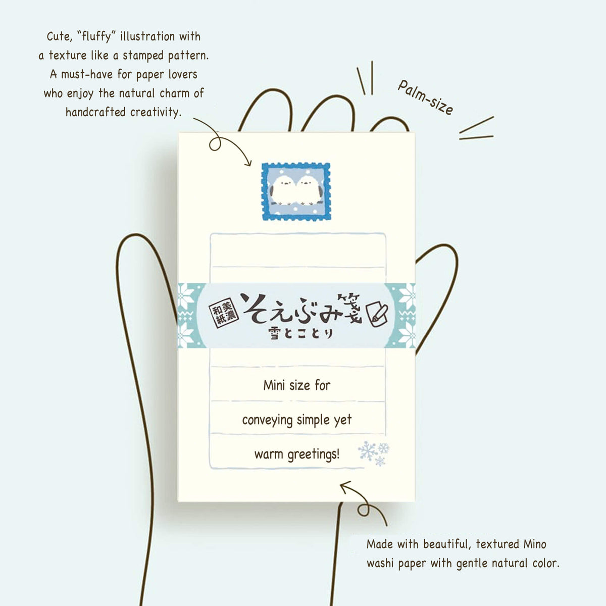 Furukawa Shiko Soebumisen Mini Letter Set - Snow & Bird [Winter 2026 Limited Edition] - Mini Letter Writing Sets