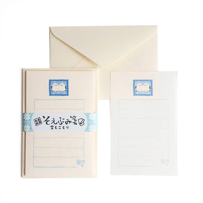 Furukawa Shiko Soebumisen Mini Letter Set - Snow & Bird [Winter 2026 Limited Edition] - Mini Letter Writing Sets