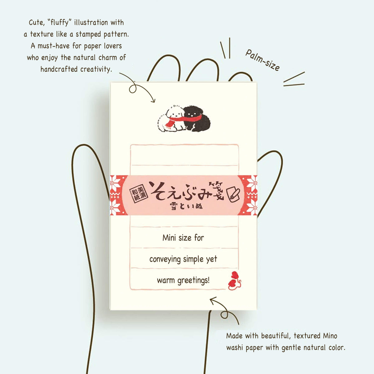 Furukawa Shiko Soebumisen Mini Letter Set - Snow & Dog [Winter 2026 Limited Edition] - Mini Letter Writing Sets