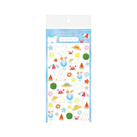 Furukawa Shiko Sticker Sheet - Polar Bear and Beach - Wa - Life 2025 Summer Limited - Sticker Sheets
