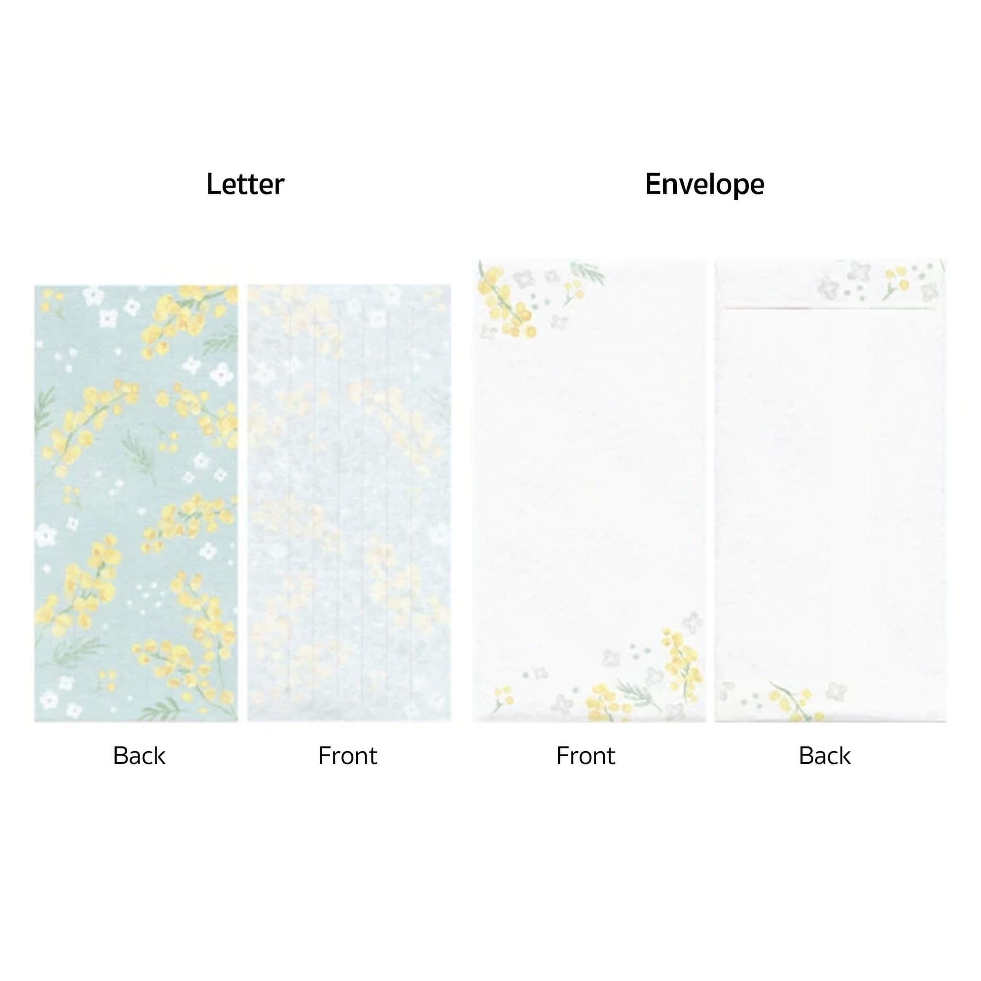 Furukawa Shiko “Today’s Letter” Letter Set - Mimosa & White Flower - Wa - Life Spring 2026 Limited - Letter Writing Sets