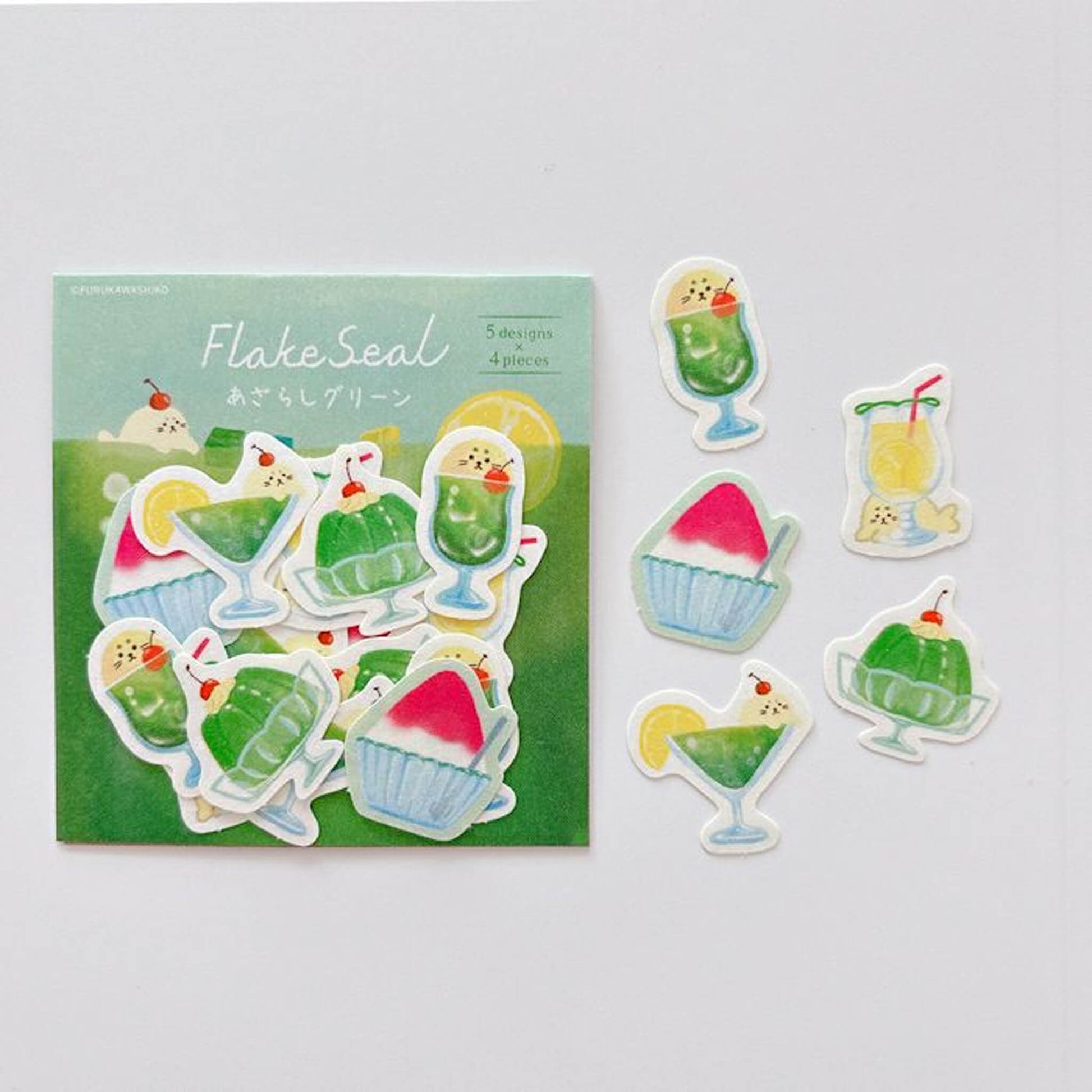 Furukawa Shiko Washi Flake Sticker - Seal Green - Wa - Life 2025 Summer Limited - Flake Stickers
