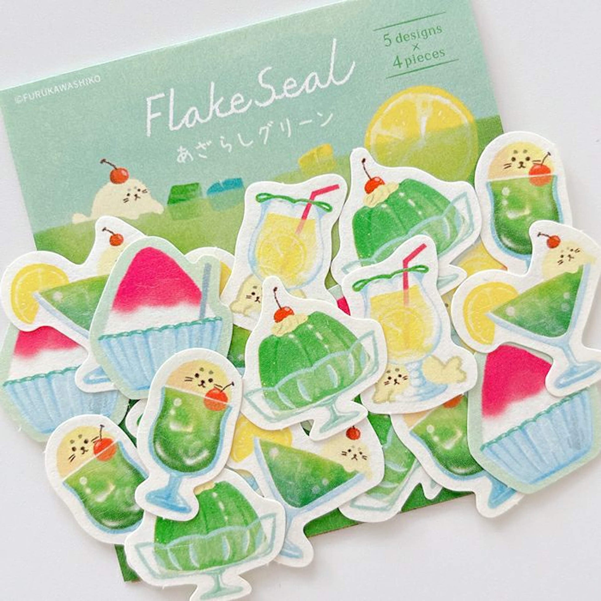 Furukawa Shiko Washi Flake Sticker - Seal Green - Wa - Life 2025 Summer Limited - Flake Stickers