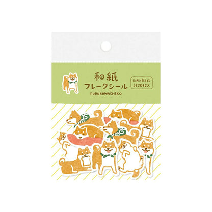 Furukawa Shiko Washi Flake Sticker - Shiba - Flake Stickers