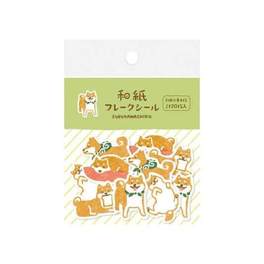 Furukawa Shiko Washi Flake Sticker - Shiba - Flake Stickers