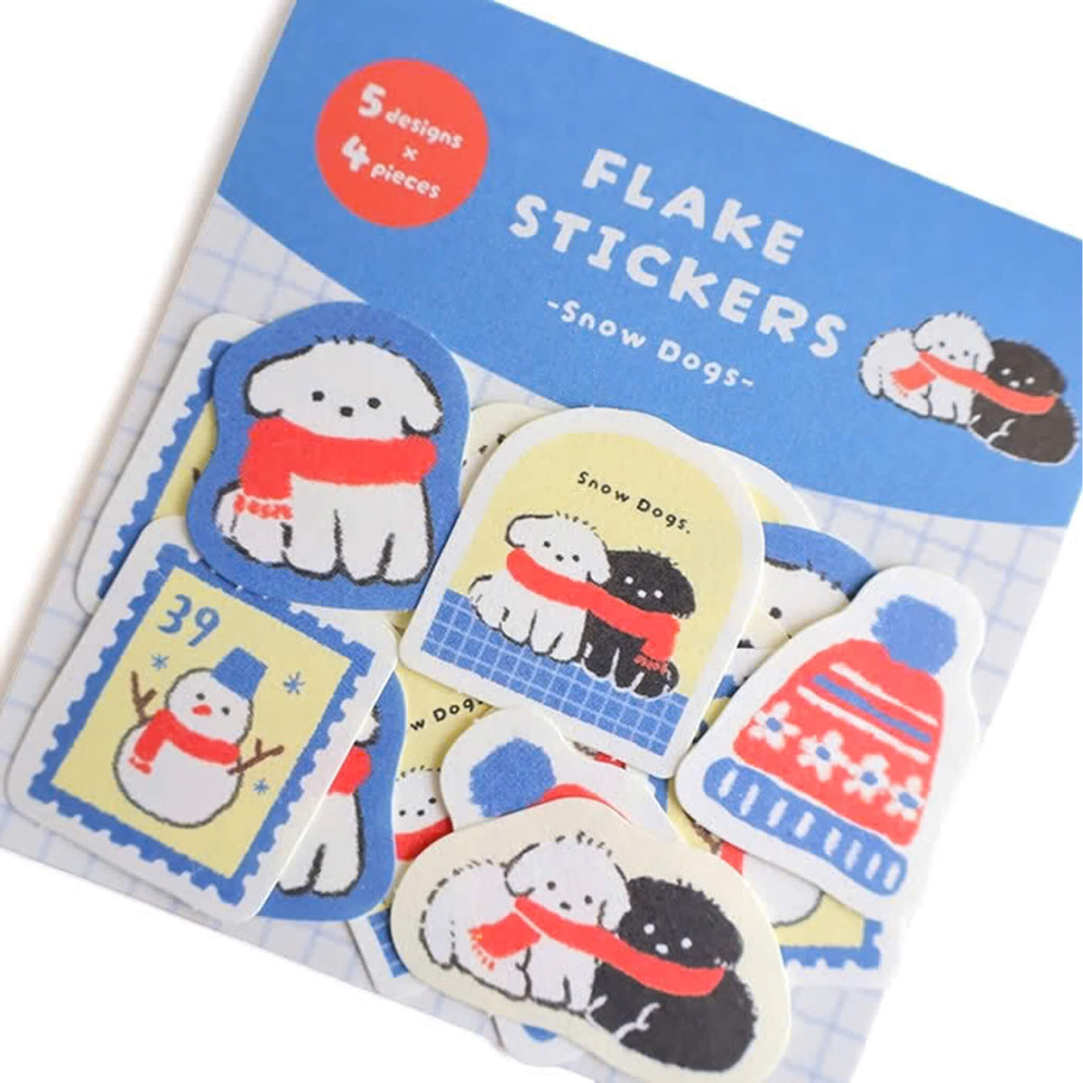 Furukawa Shiko Washi Flake Sticker - Snow & Dog [Winter 2026 Limited Edition] - Flake Stickers