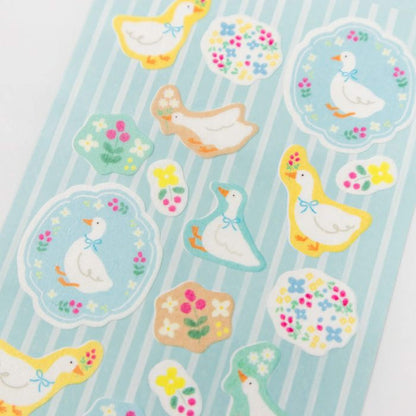 Furukawa Shiko Washi Sticker Sheet - Flower & Duckling - Wa - Life Spring 2026 Limited - Sticker Sheets