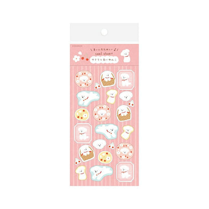 Furukawa Shiko Washi Sticker Sheet - Sakura & White Dog - Wa - Life Spring 2026 Limited - Sticker Sheets