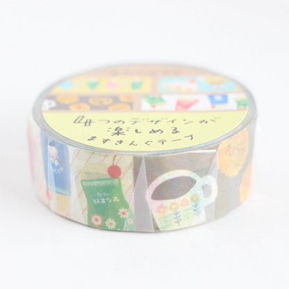 Furukawa Shiko Washi Tape - Retro Cáfe - Watashi Biyori - Washi Tapes