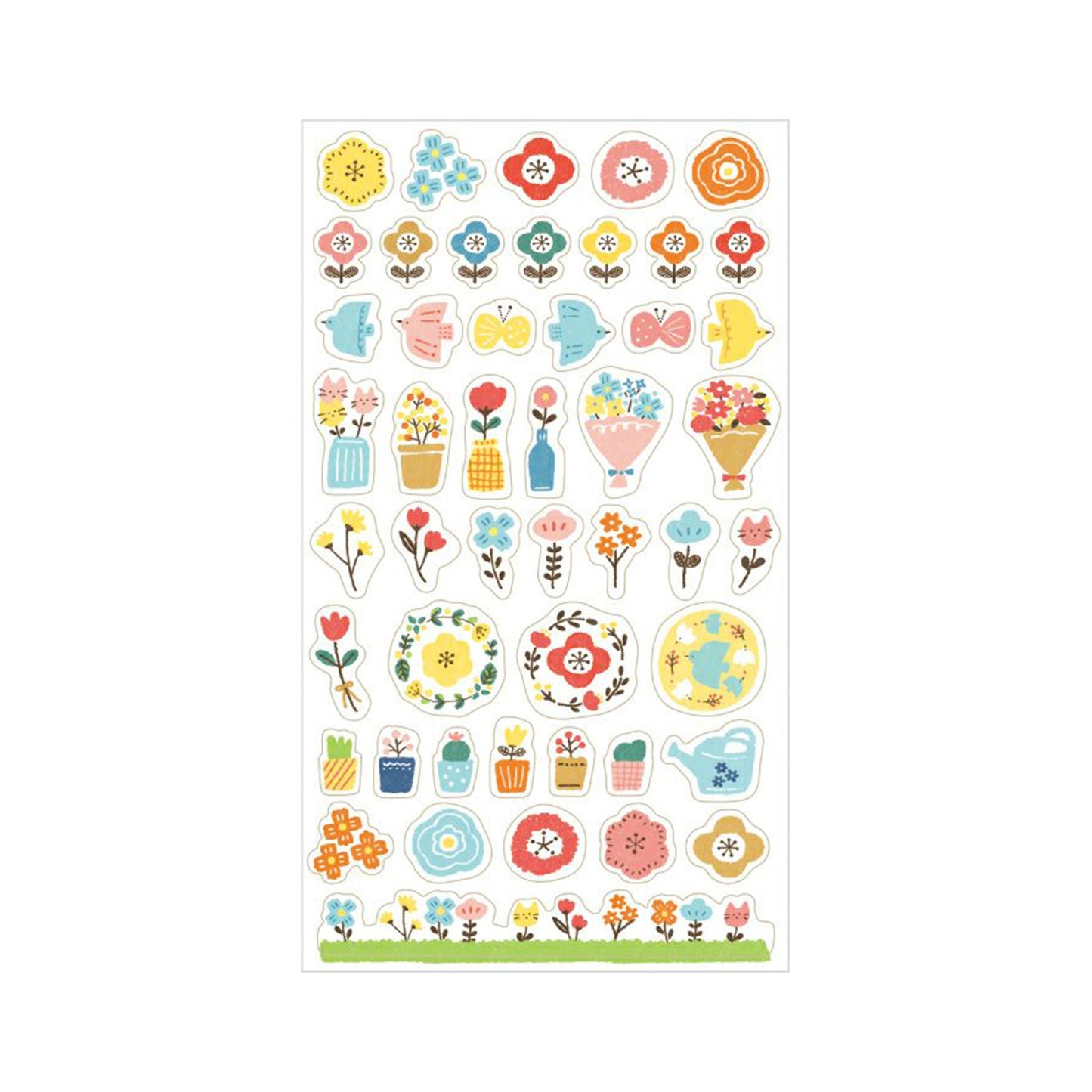 Furukawa Sticker Sheet - Colorful Flowers - Sticker Sheets