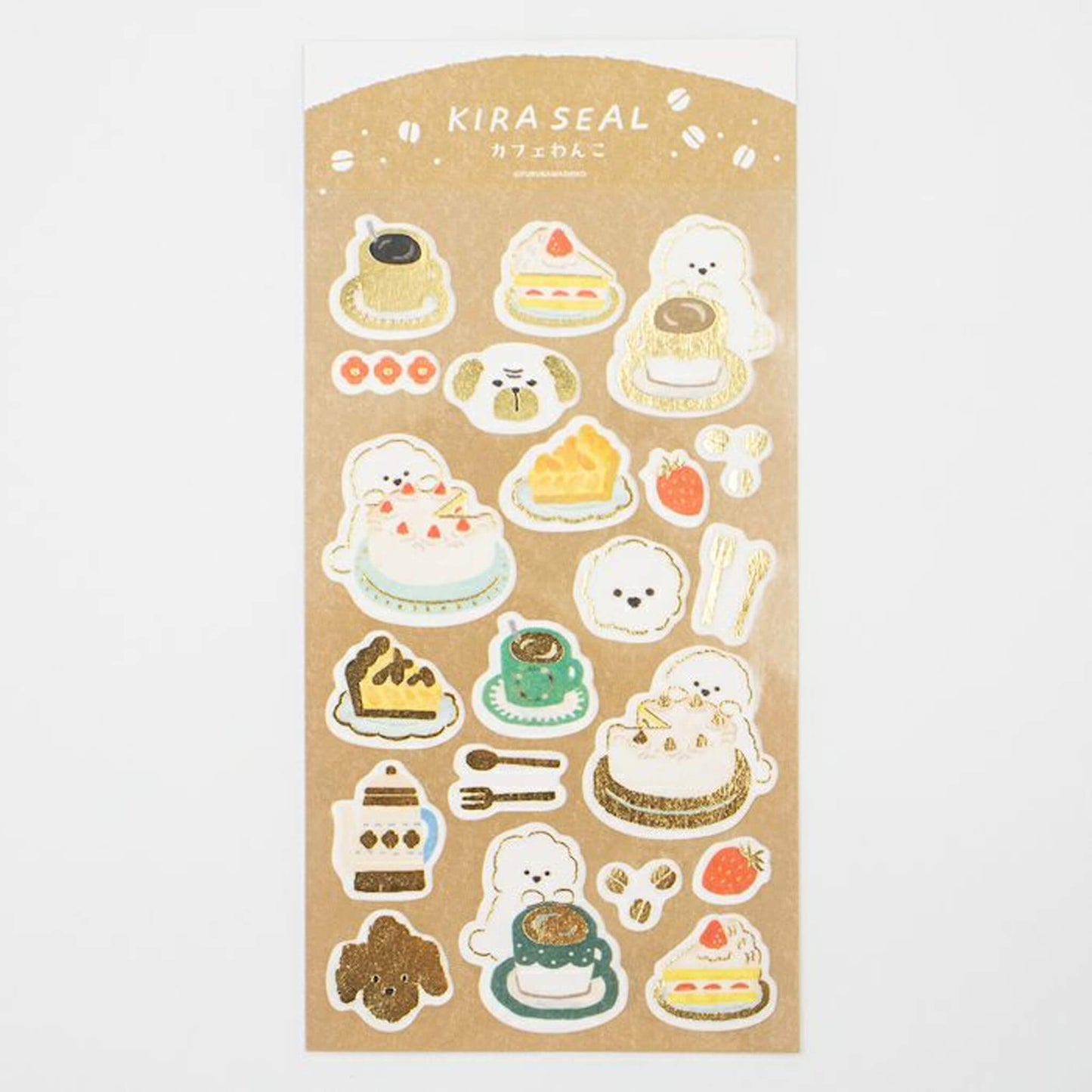 Furukawa Sticker Sheet Notes Wa - Life 2024 Winter Limited - Cafe Dog - Sticker Sheets