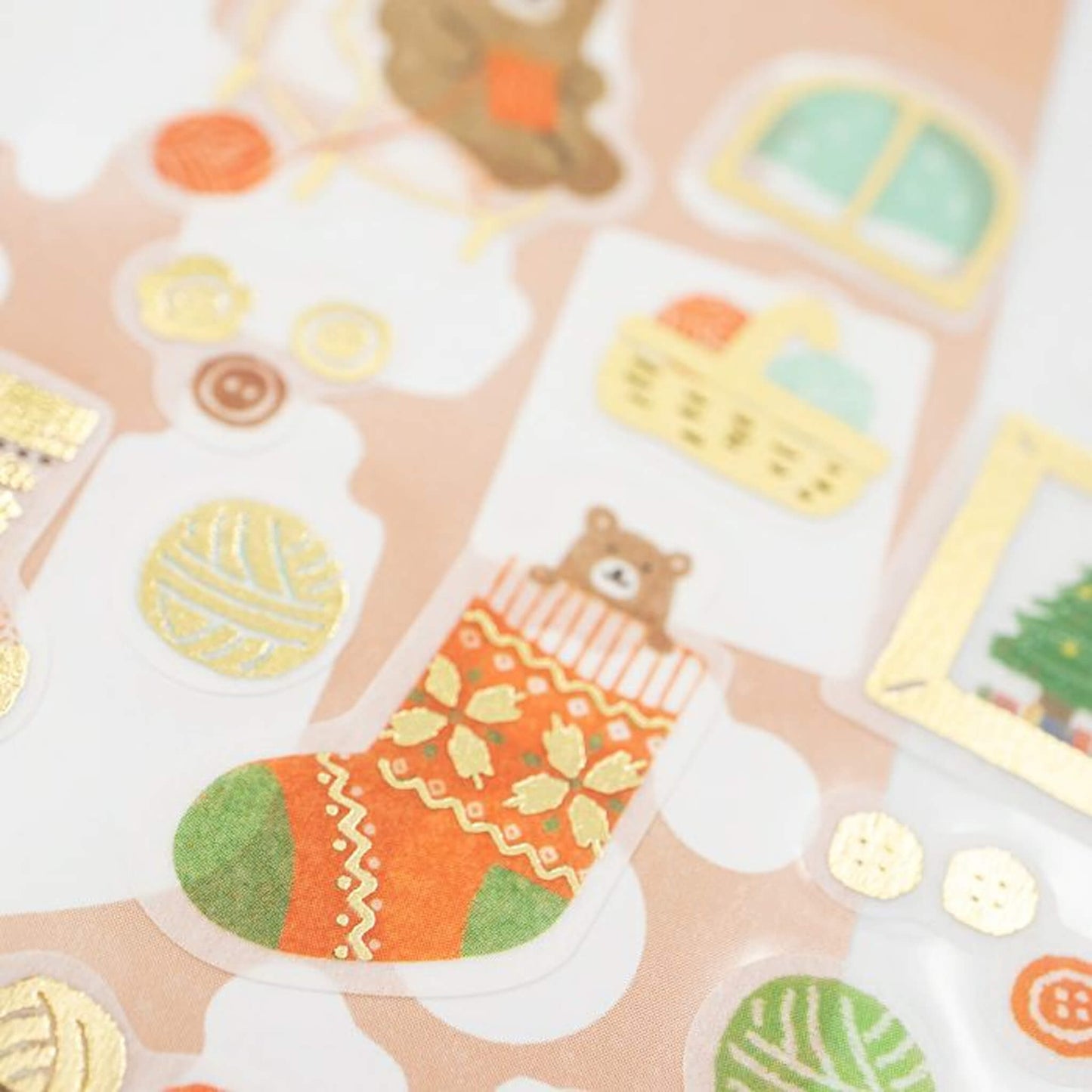 Furukawa Sticker Sheet Notes Wa - Life 2024 Winter Limited - Knitting Bear - Sticker Sheets