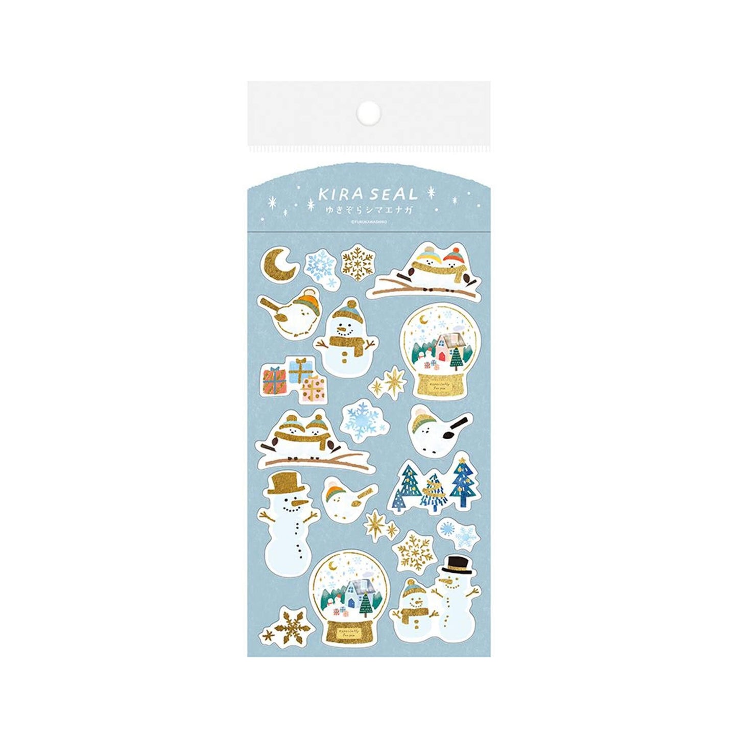 Furukawa Sticker Sheet Notes Wa - Life 2024 Winter Limited - Snowy Sky Shimaegana - Sticker Sheets