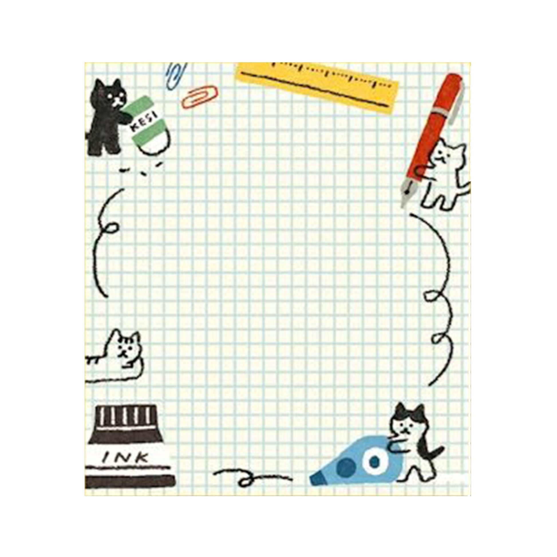 Furukawa Sticky Notes - Working Cat - Sticky Notes