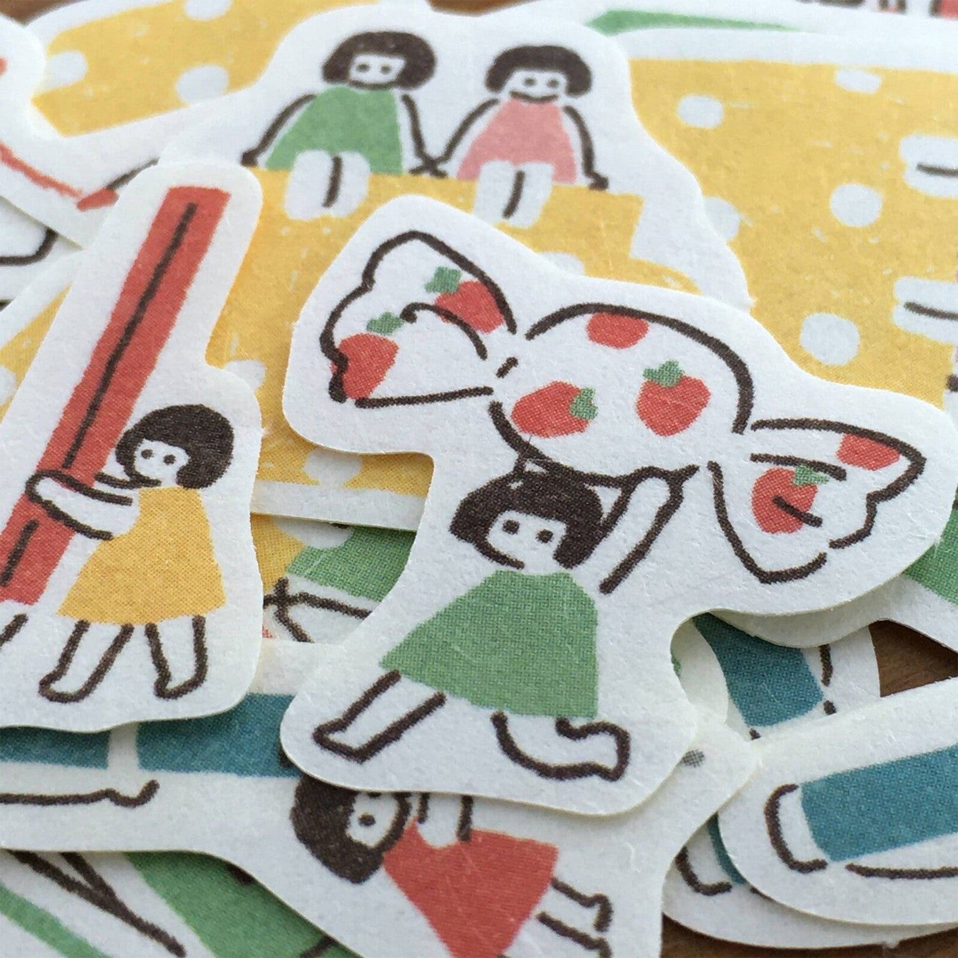 Furukawa Washi Sticker - Little People - Flake Stickers