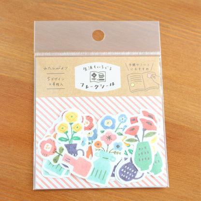 Furukawa Washi Sticker - Vase - Flake Stickers