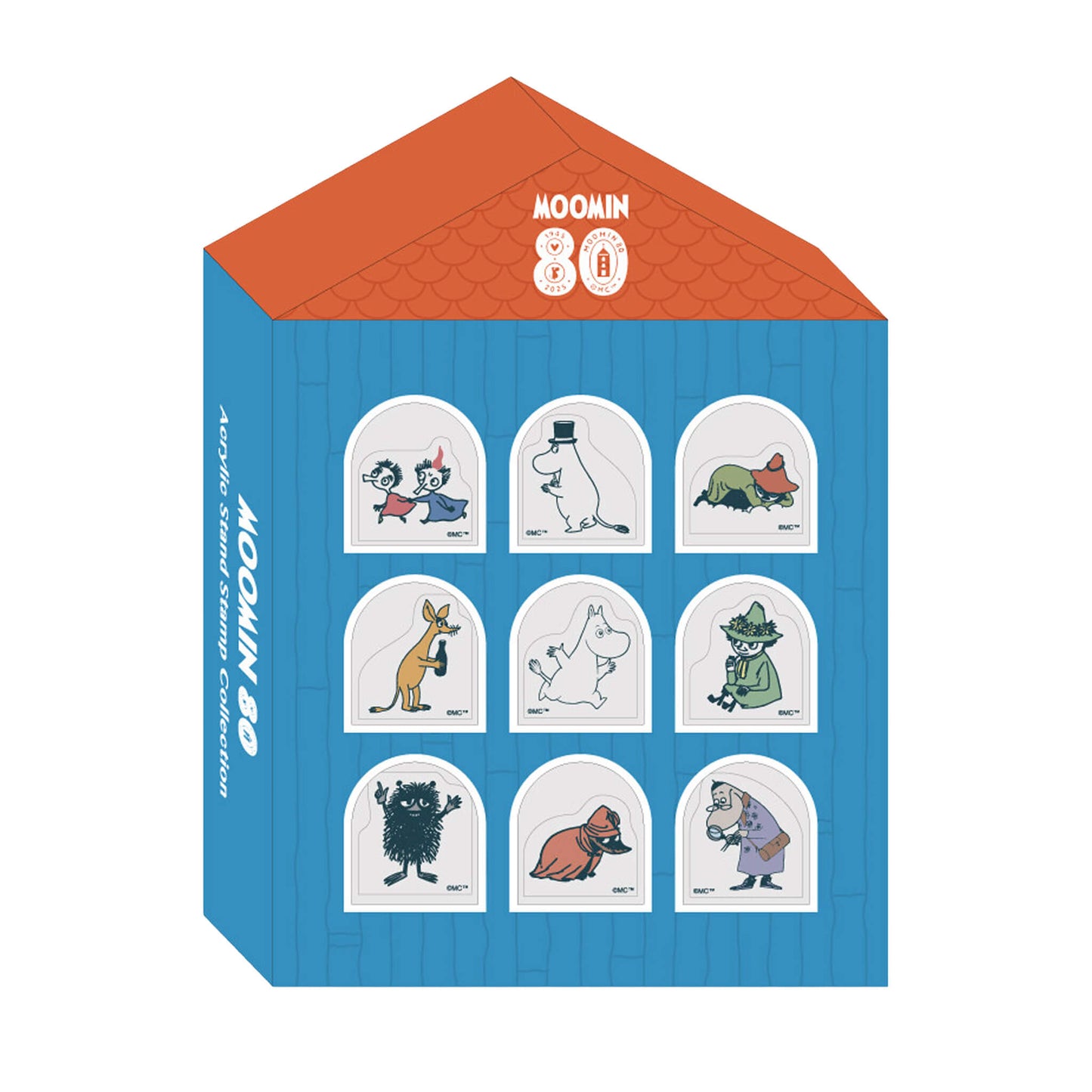 Futaba Moomin 80th Anniversary Acrylic Stand Stamp Collection BOX 1 - Rubber Stamps