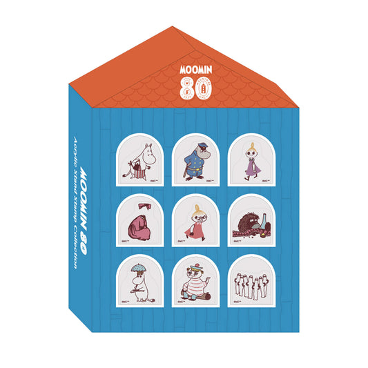 Futaba Moomin 80th Anniversary Acrylic Stand Stamp Collection BOX 2 - Rubber Stamps