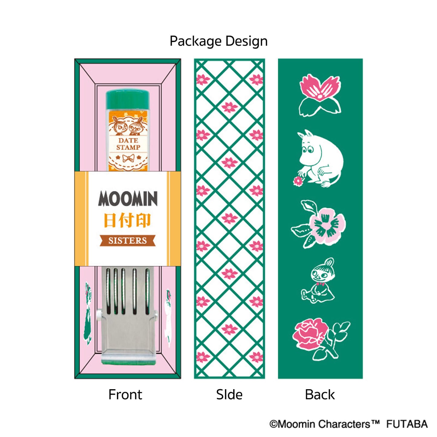 Futaba Moomin 80th Anniversary Date Stamp Sisters - Rotary Stamps