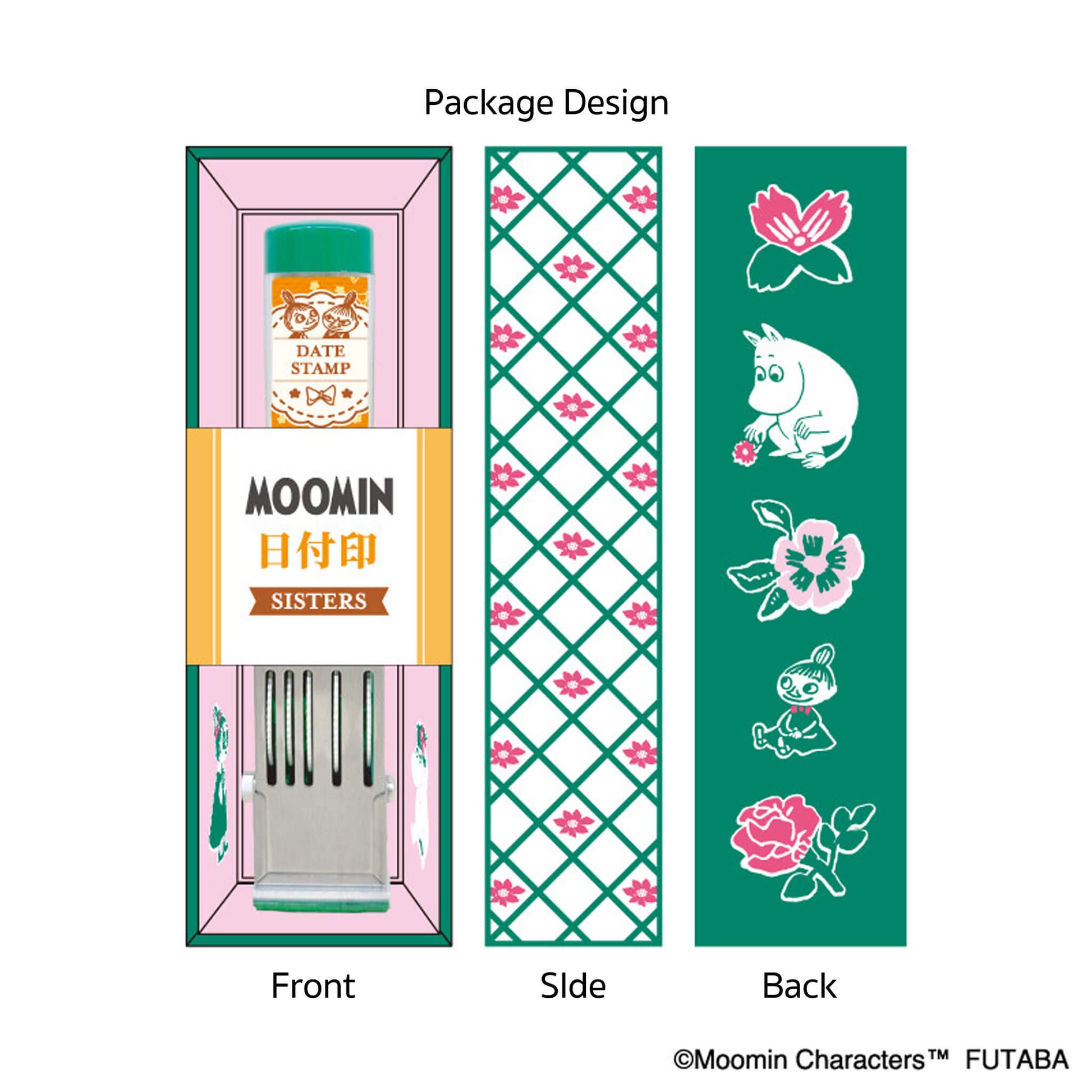 Futaba Moomin 80th Anniversary Date Stamp Sisters - Rotary Stamps