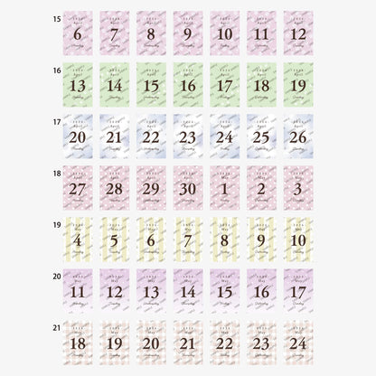 Himekuri 2026 Daily Sticky Calendar - Awairo - 2026 Calendars