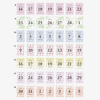 Himekuri 2026 Daily Sticky Calendar - Awairo - 2026 Calendars