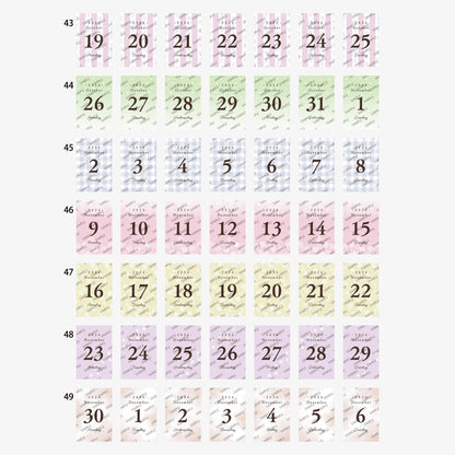 Himekuri 2026 Daily Sticky Calendar - Awairo - 2026 Calendars