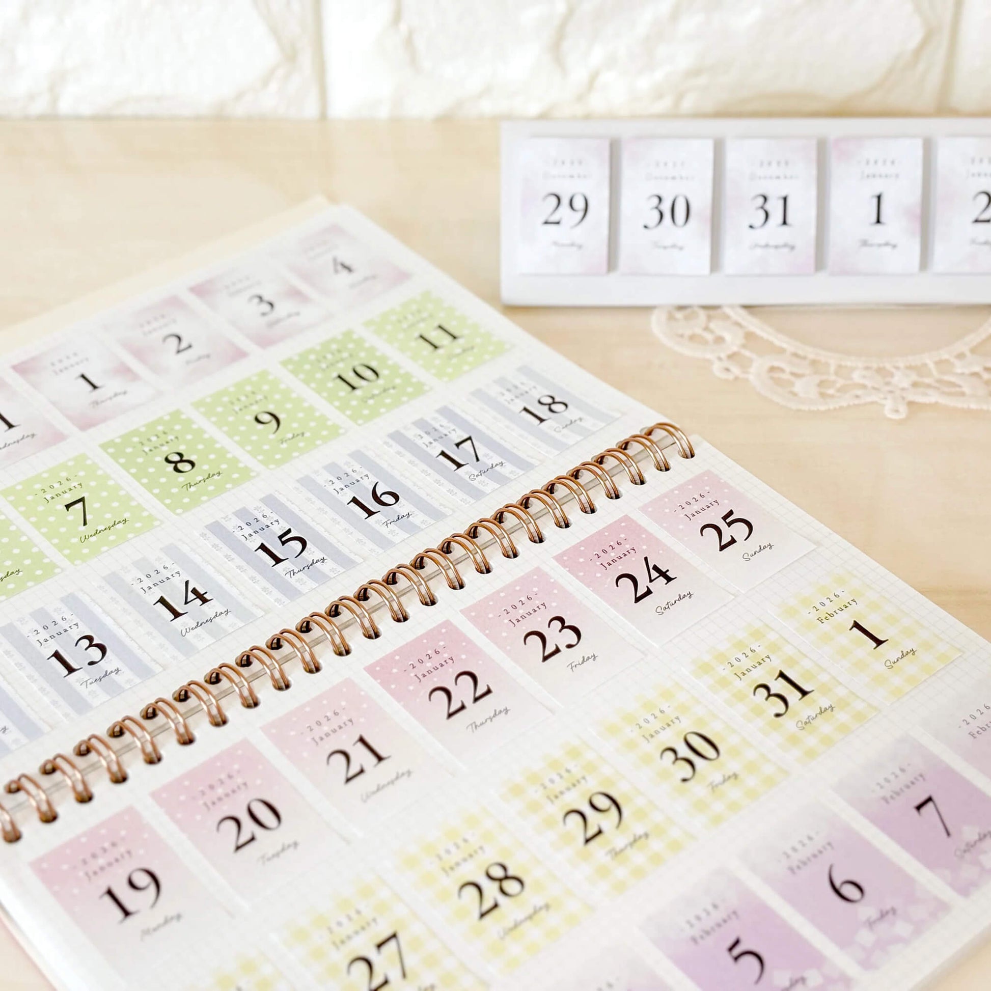 Himekuri 2026 Daily Sticky Calendar - Awairo - 2026 Calendars