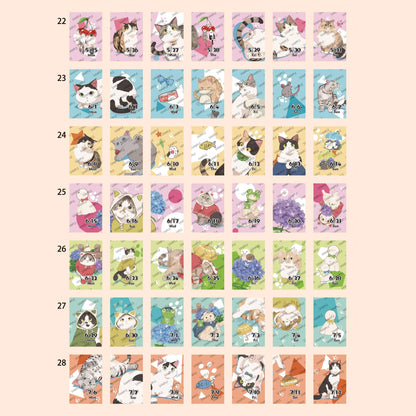 Himekuri 2026 Daily Sticky Calendar - Cat - 2026 Calendars