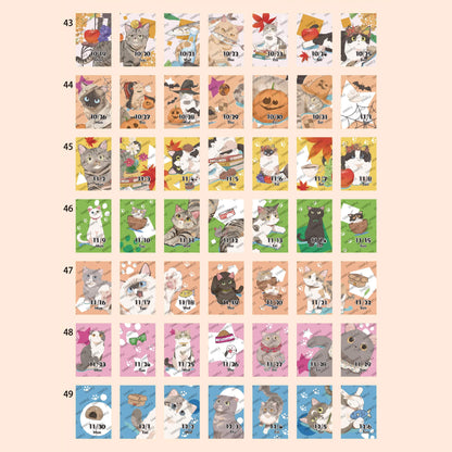 Himekuri 2026 Daily Sticky Calendar - Cat - 2026 Calendars