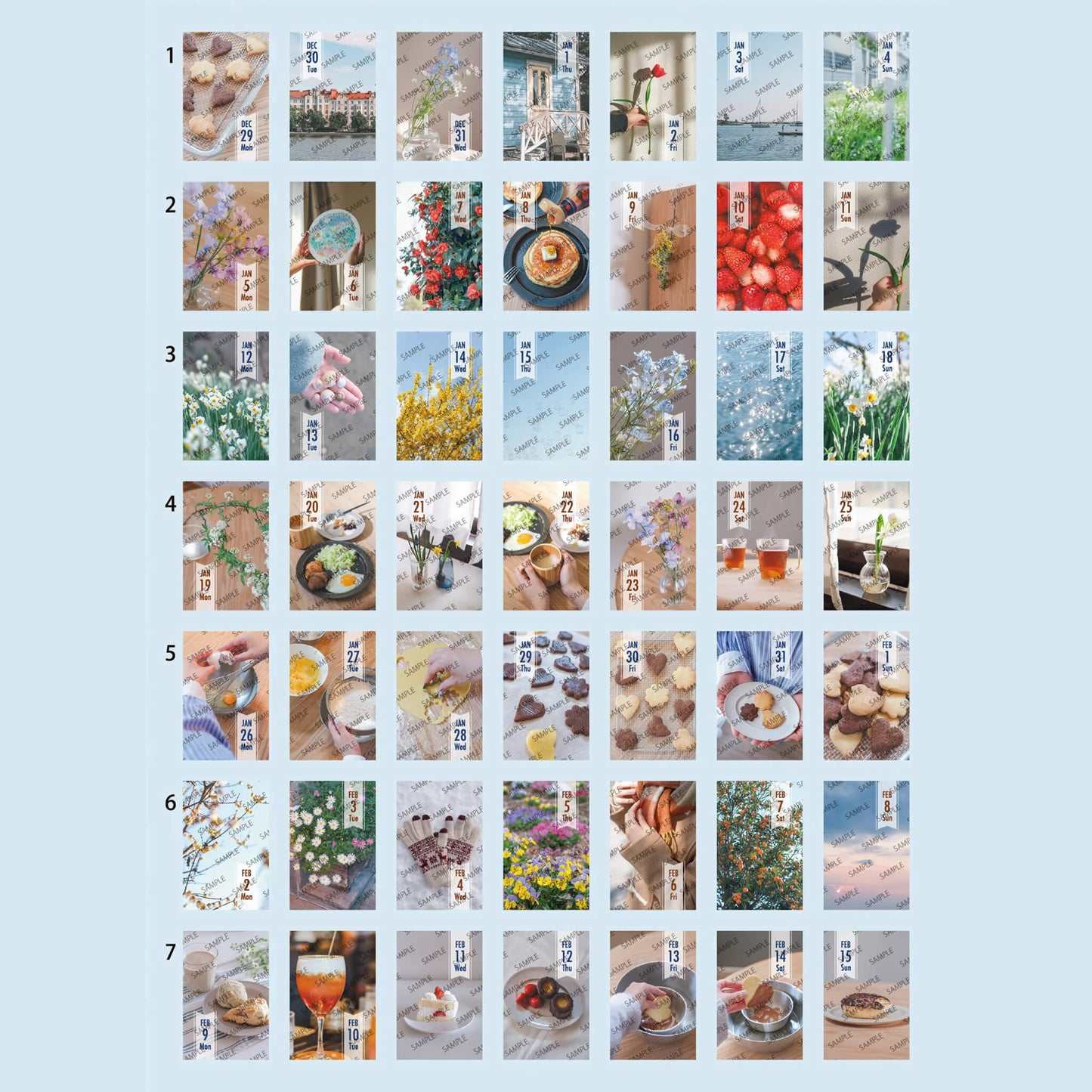 Himekuri 2026 Daily Sticky Calendar - Memory - 2026 Calendars