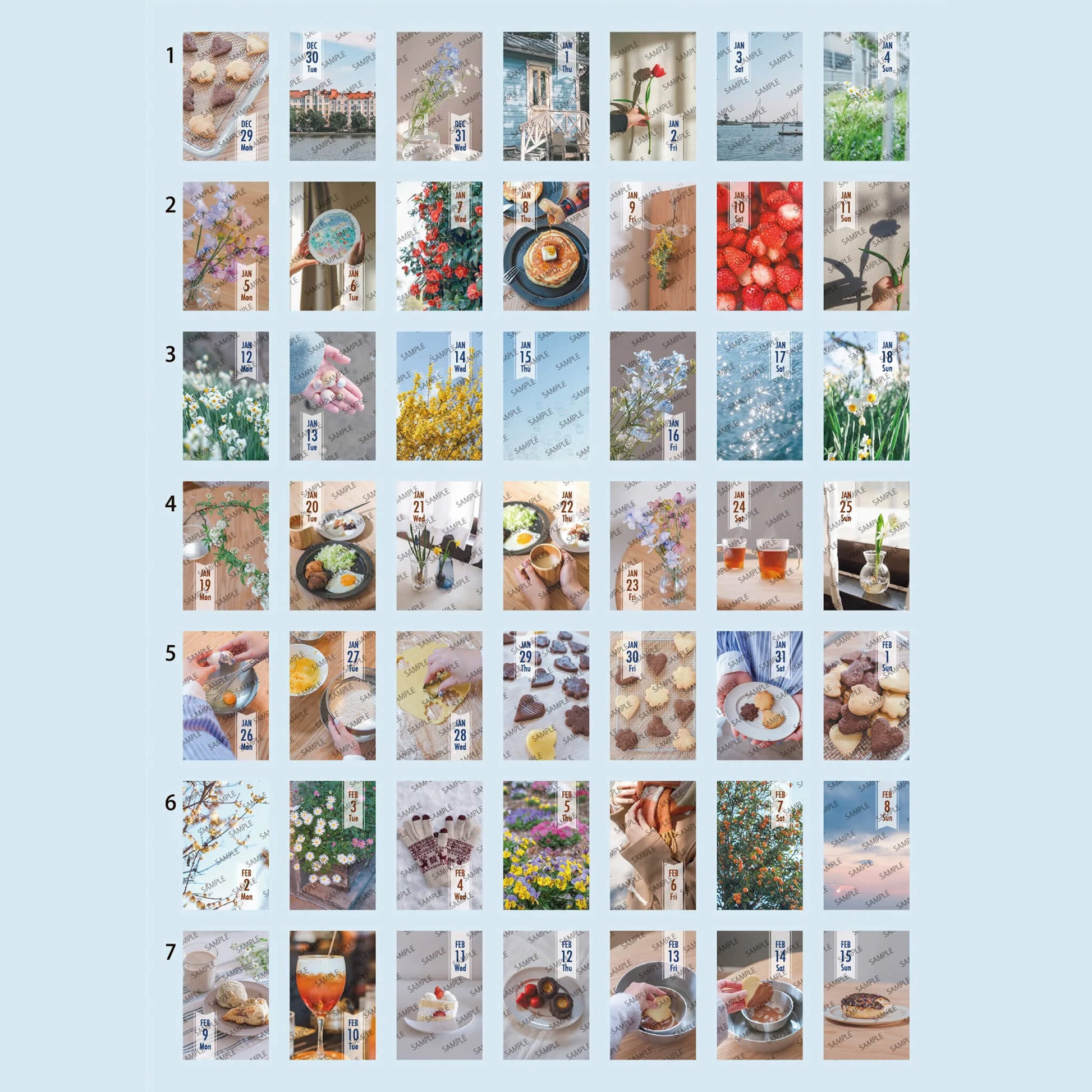 Himekuri 2026 Daily Sticky Calendar - Memory - 2026 Calendars