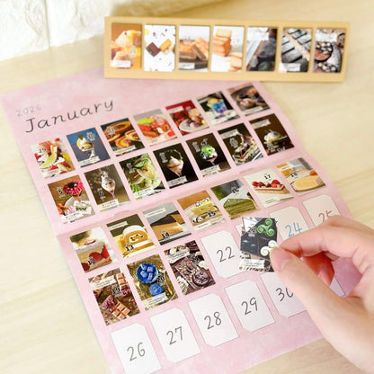 Himekuri 2026 Daily Sticky Calendar - Mini Wall Calendar Mount - 2026 Calendars