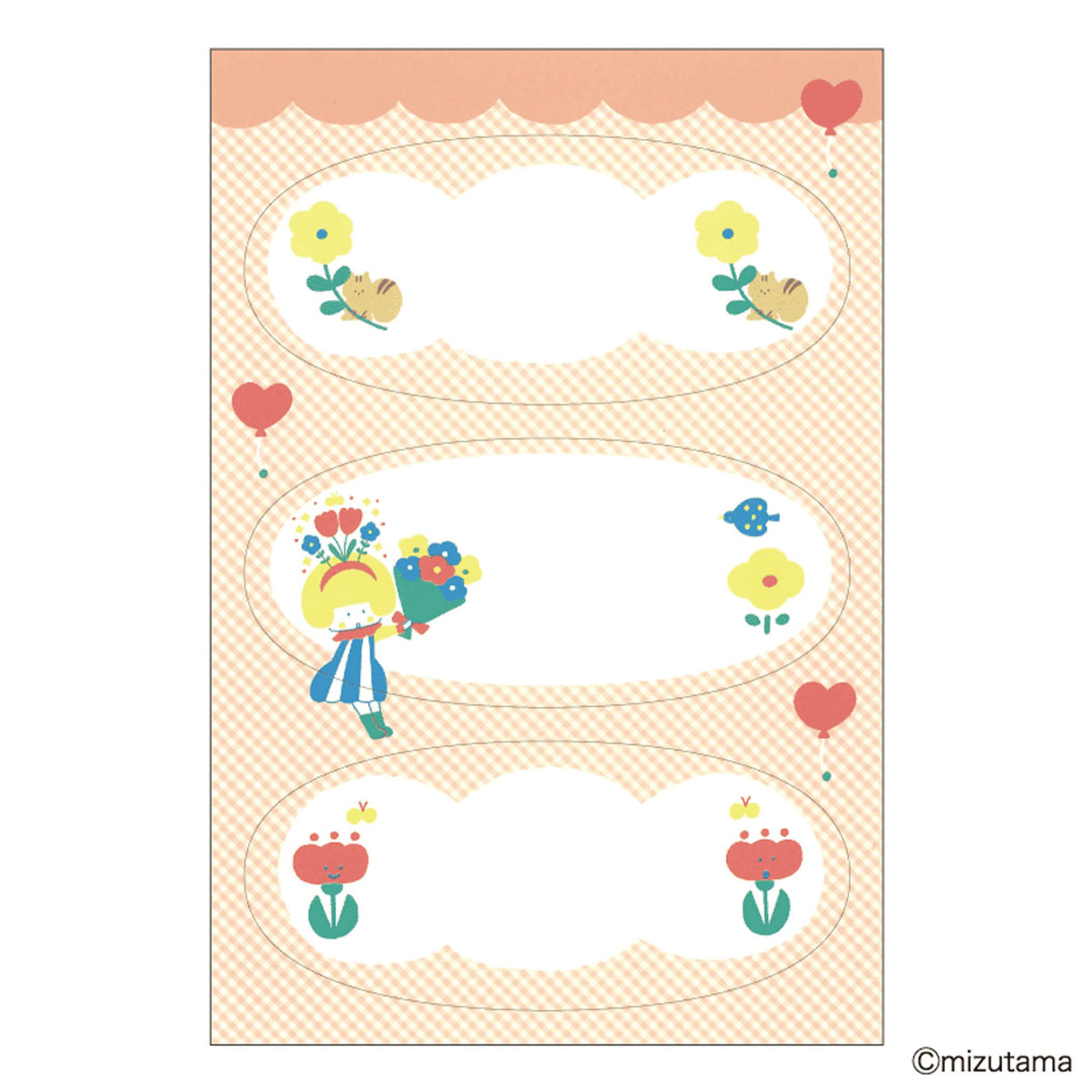Hisago × Mizutama Choikaki Writable Sticker - Oval Bouquet - Sticker Sheets